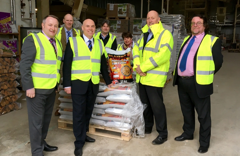 Clwyd West AM Darren Millar and Paul Davies AM, in his capacity as Shadow Rural Affairs Secretary, on their visit this week to Blazers Fuels, Ruthin. 