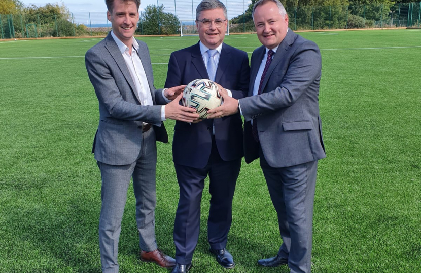 Secretary of State for Wales visits Old Colwyn school to celebrate sports investment