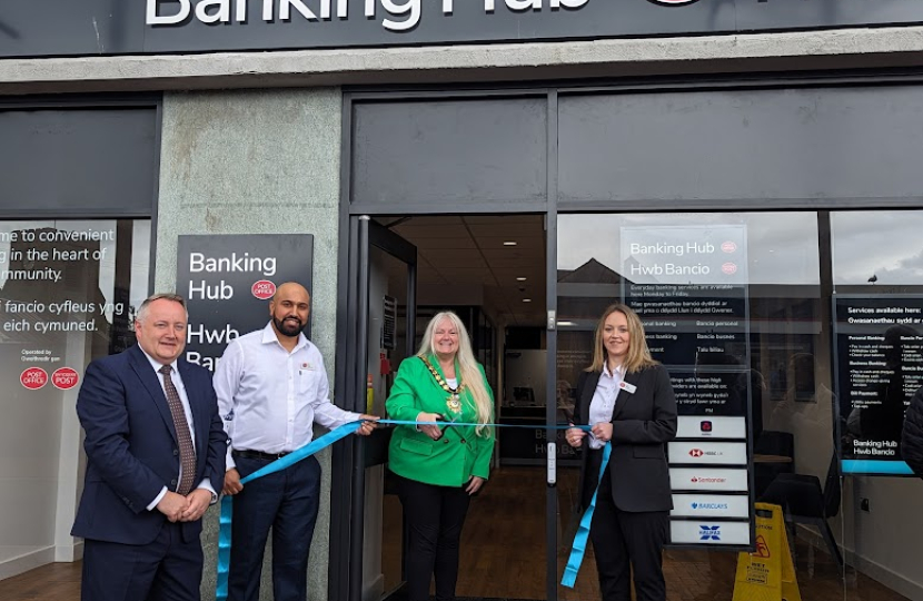 MS speaks at official opening of new Abergele Banking Hub