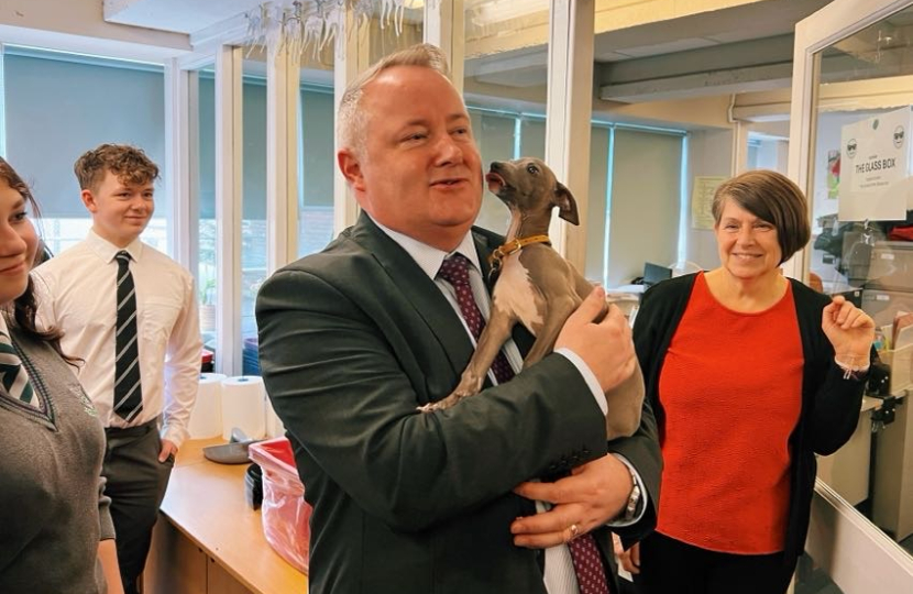 Trip down memory lane as Leader of the Welsh Conservatives visits his old school  