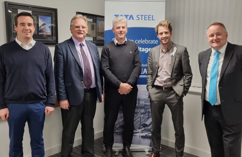 Politicians visit Tata Steel Shotton