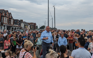 Residents turn out in force to protest beach dog ban